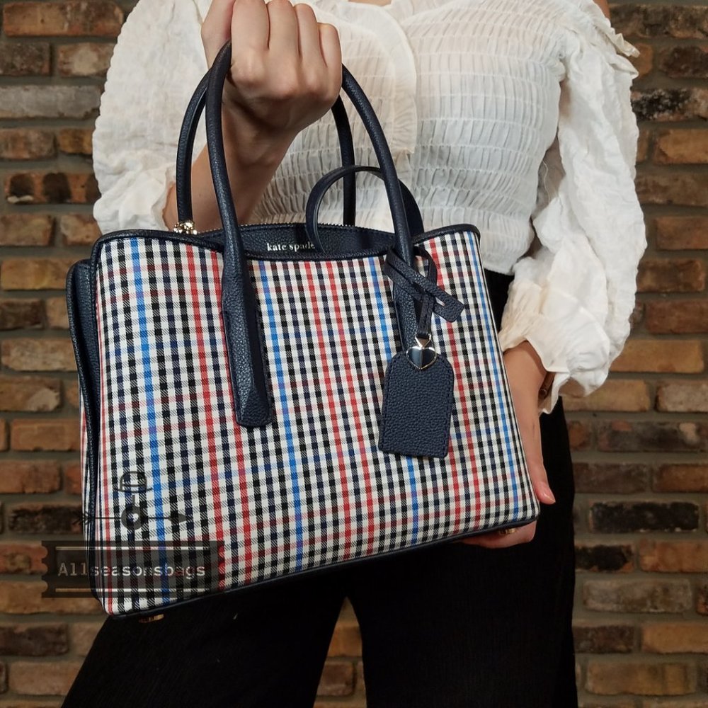 Kate Spade MARGAUX Plaid Medium Satchel CROSSBODY - Picture 6 of 16